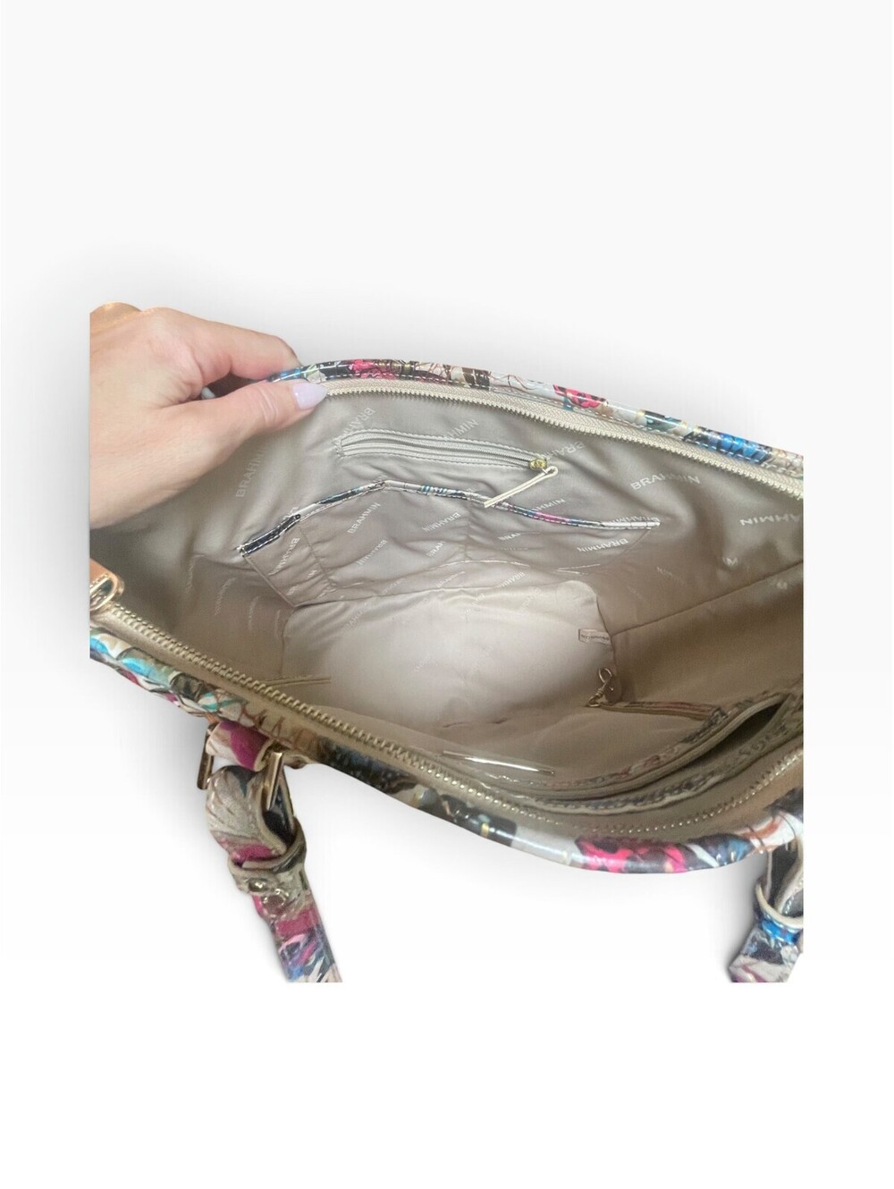 Brahmin Medium Asher Tote Butterfly Bag - Picture 10 of 13
